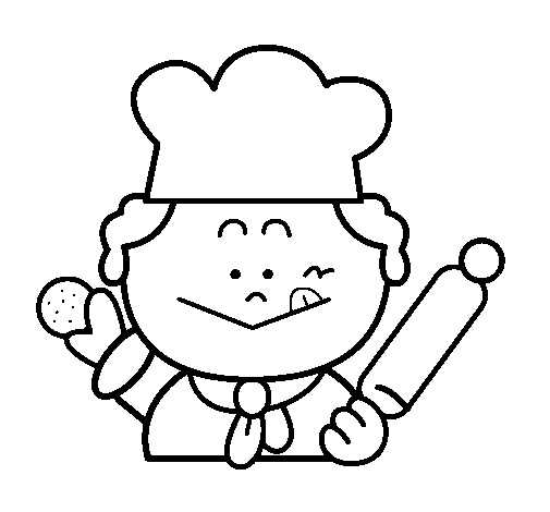 Cook coloring page