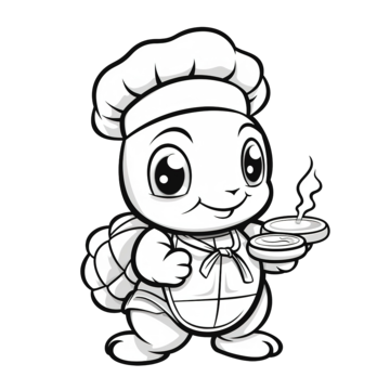 Chef boy coloring page free vector illustration outline sketch drawing wing drawing rat drawing ring drawing png and vector with transparent background for free download