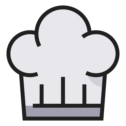 Chef hat vector stall lineal color icon