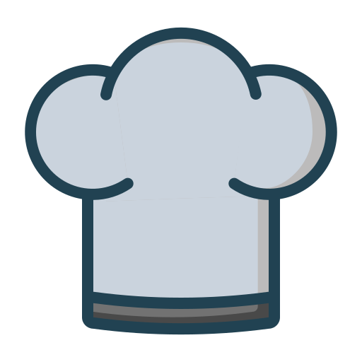 Chef hat vector stall lineal color icon