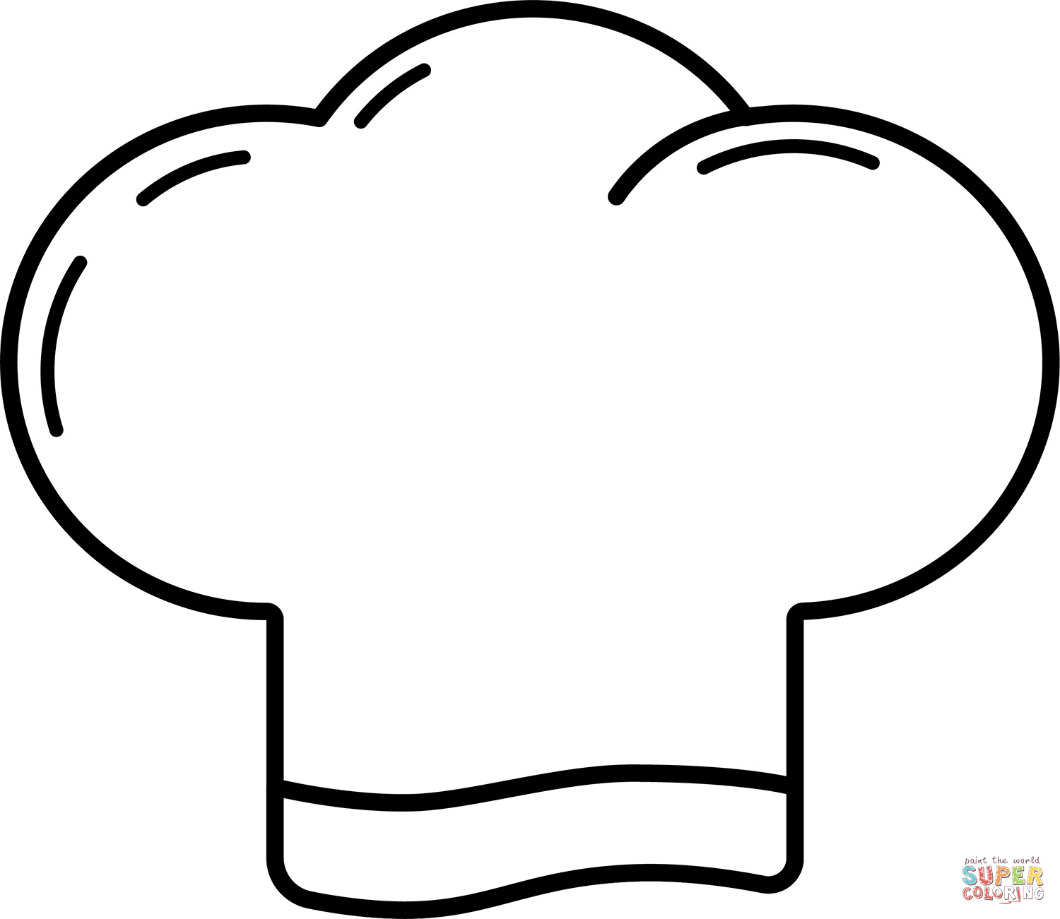 Chef hat coloring page free printable coloring pages
