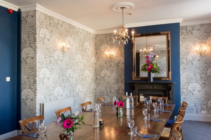 Sanderson wallpaper cheltenham function room