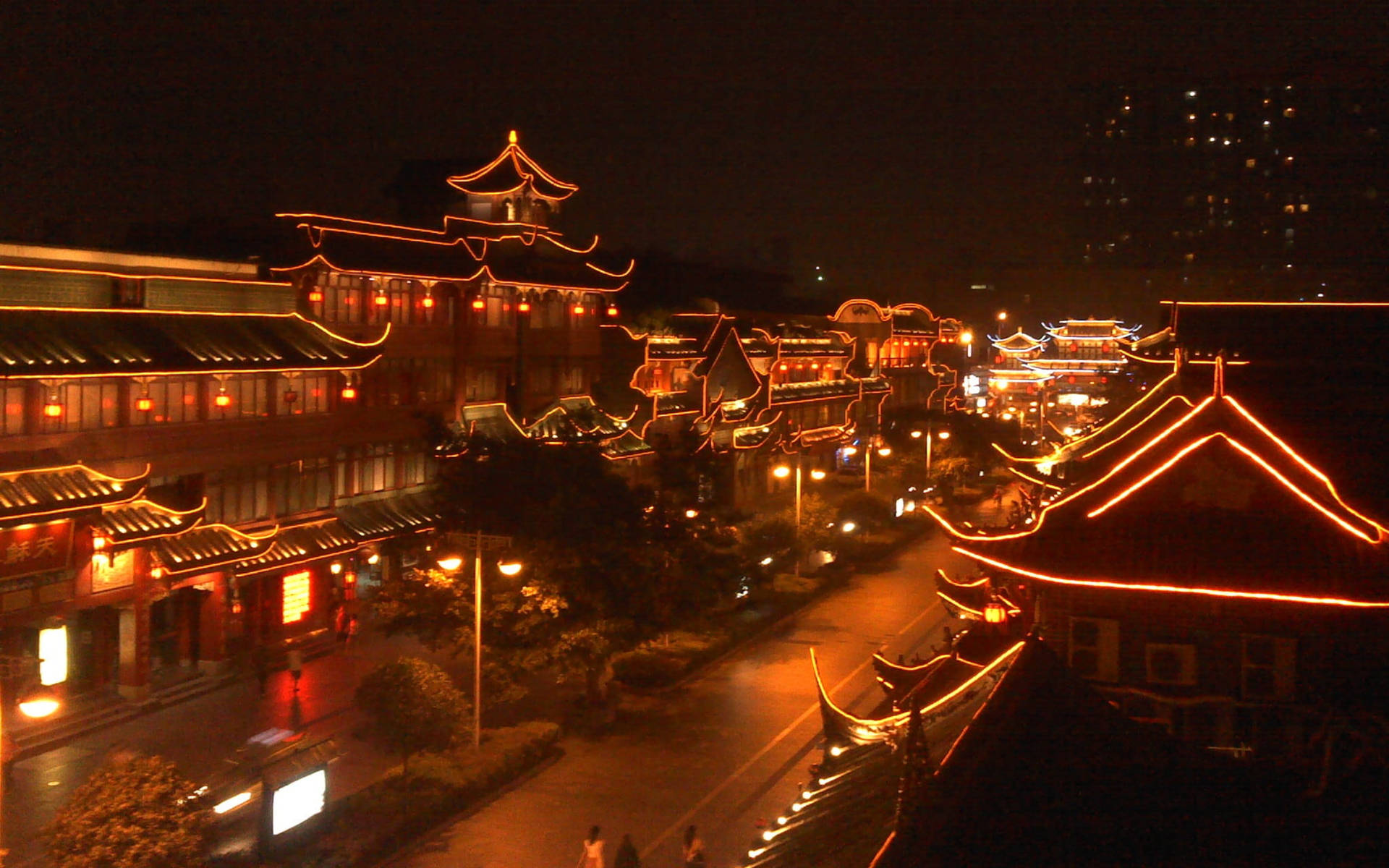 Download bright chengdu temples wallpaper