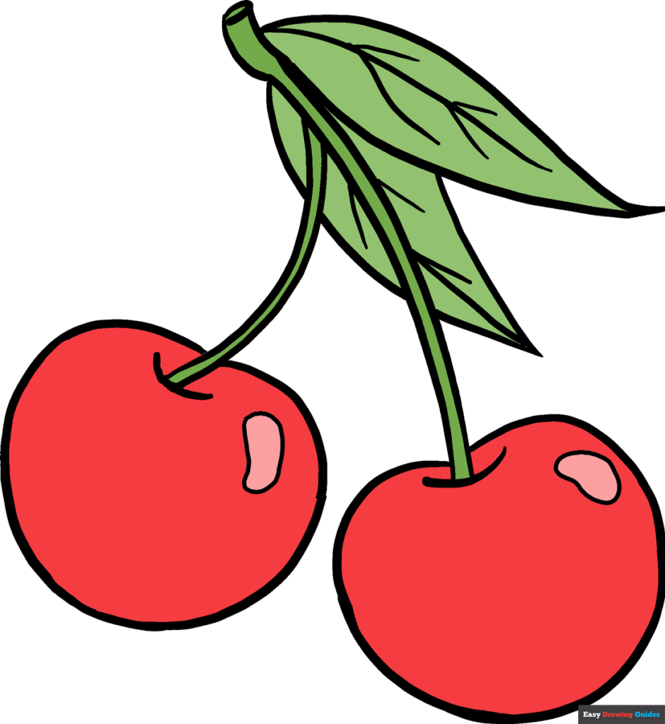 How to draw cherries