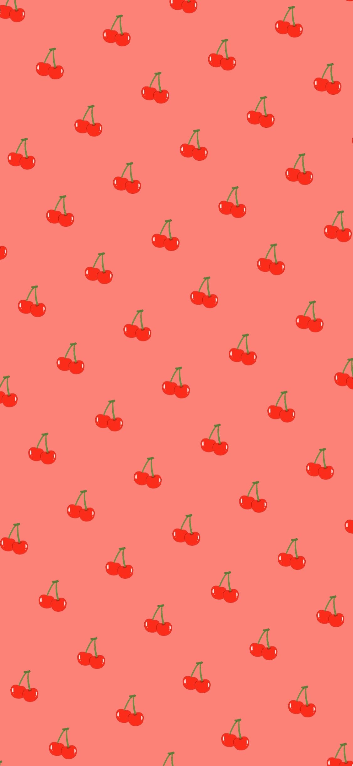 Cherry wallpaper cow print wallpaper cute patterns wallpaper fruit wallpaper