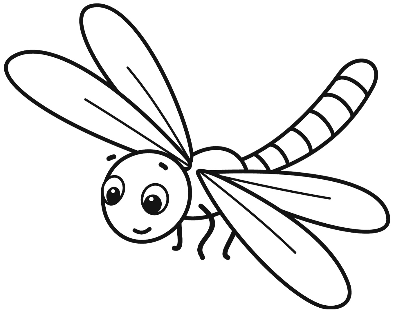 Dragonfly coloring pages printable for free download