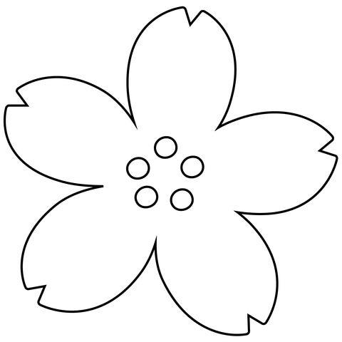 Cherry blossom emoji coloring page free printable coloring pages