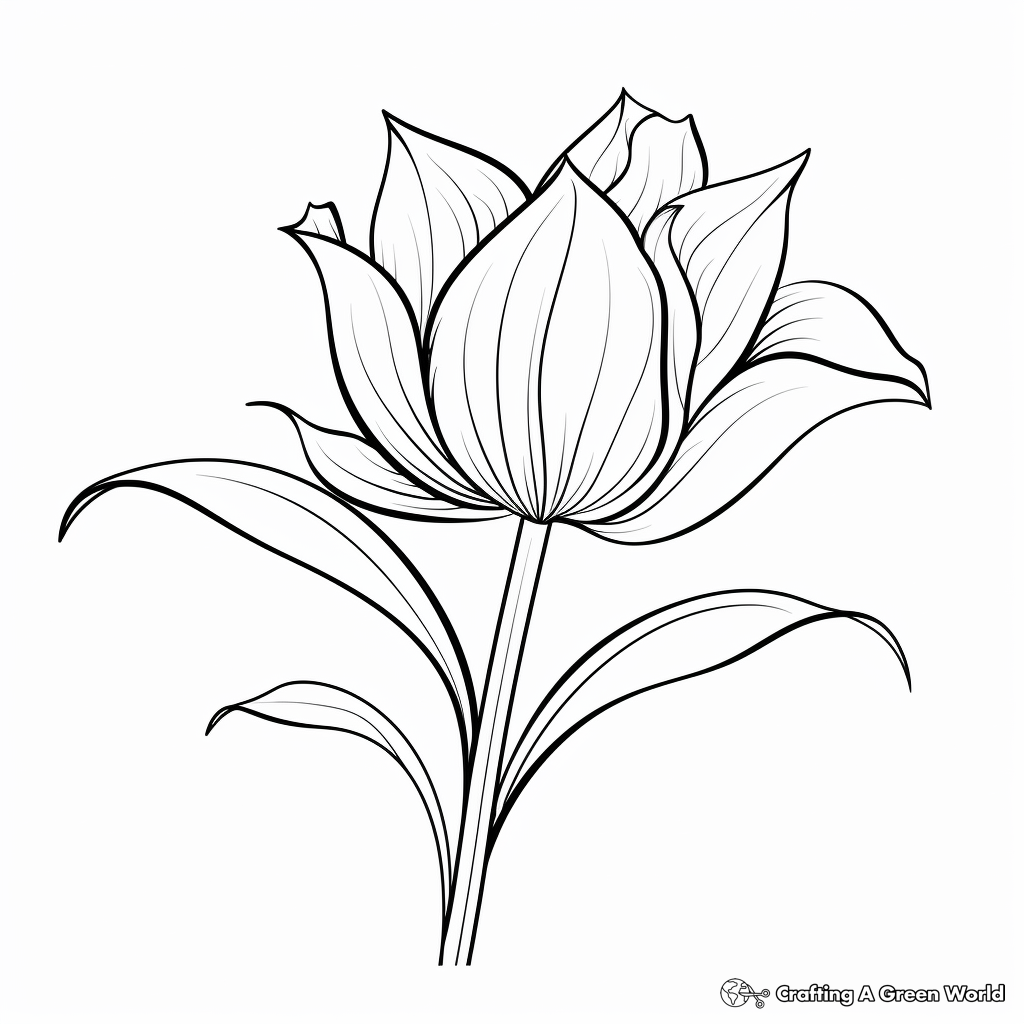 Easy flower coloring pages