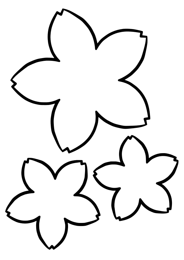 Sakura flower drawing for coloring page free printable nurieworld