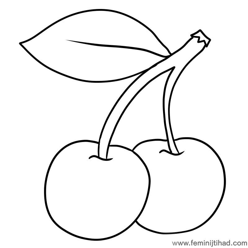 Printable cherry coloring pages pdf