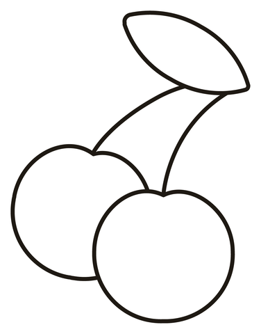 Cherries coloring page free printable coloring pages