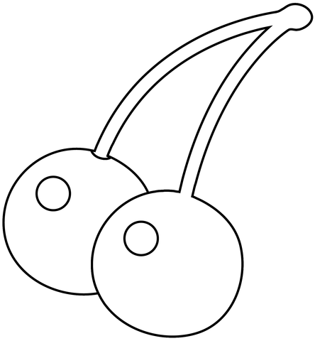 Cherries emoji coloring page free printable coloring pages