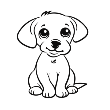 Puppy sitting png vector psd and clipart with transparent background for free download