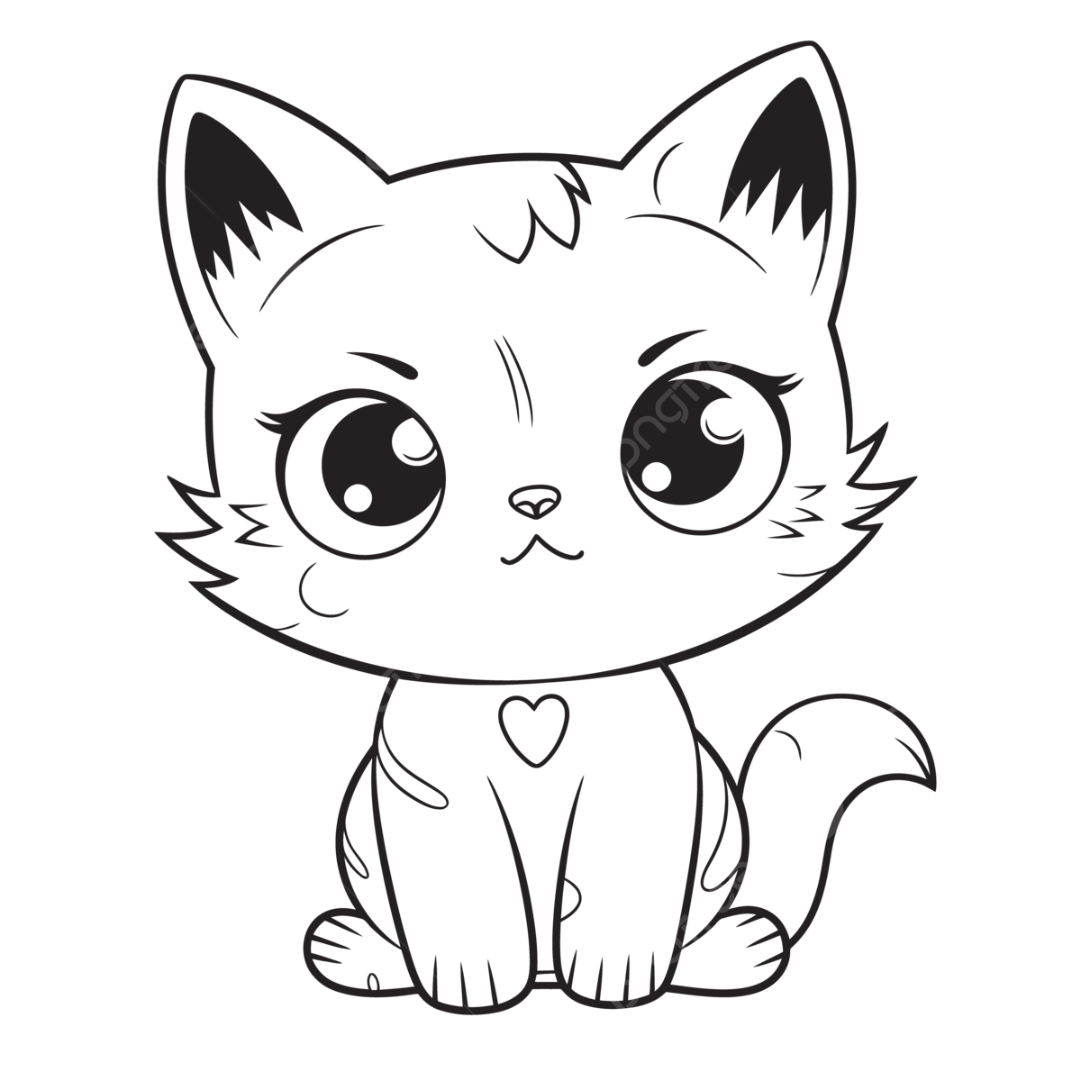 Cat outline png transparent images free download vector files