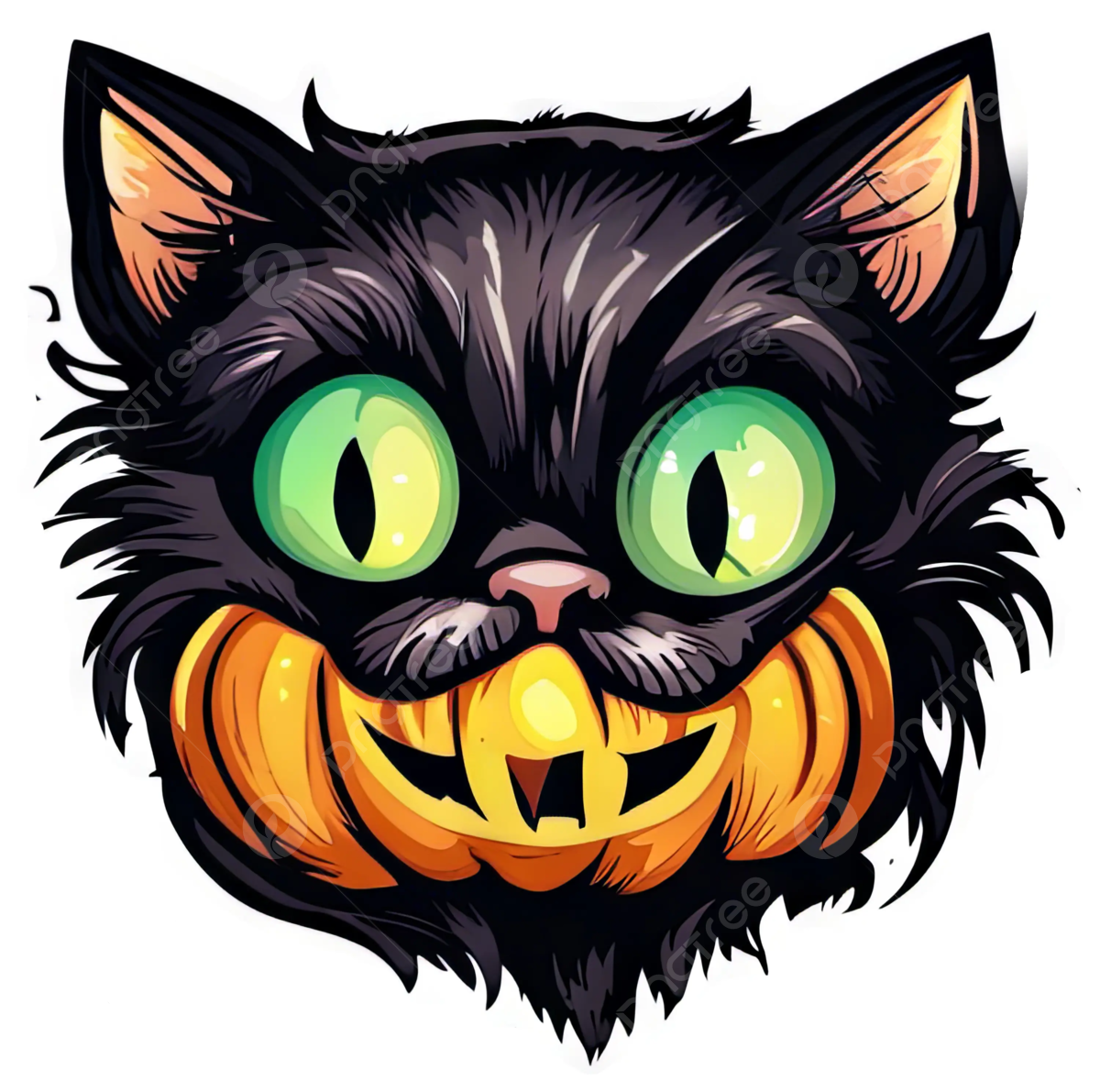 Cat halloween png vector psd and clipart with transparent background for free download