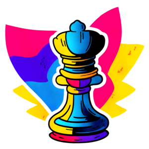 Download colorful king chess piece