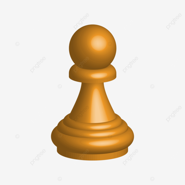 Vector illustration of d brown pawn d pawn realistic chess piece brown chess symbol png and vector with transparent background for free download