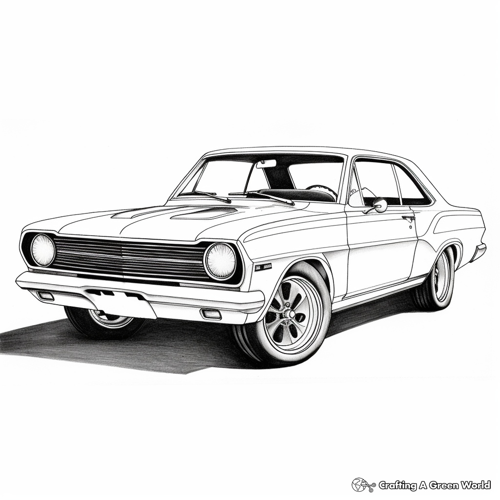 Muscle car coloring pages