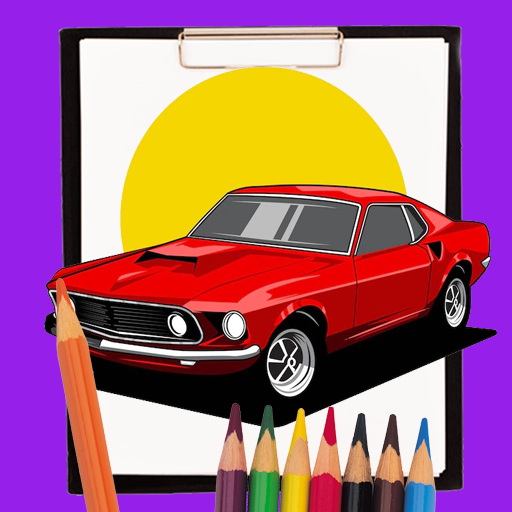 Muscle car coloring book