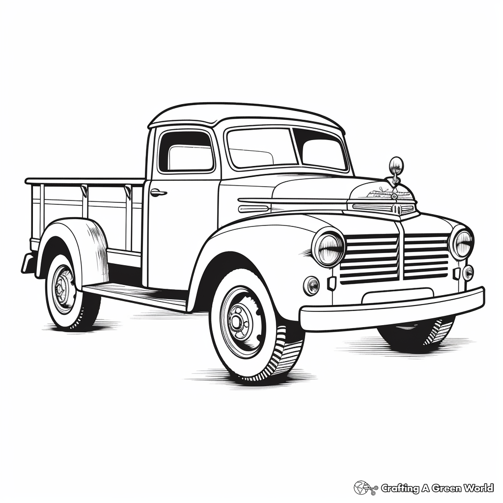 Old truck coloring pages