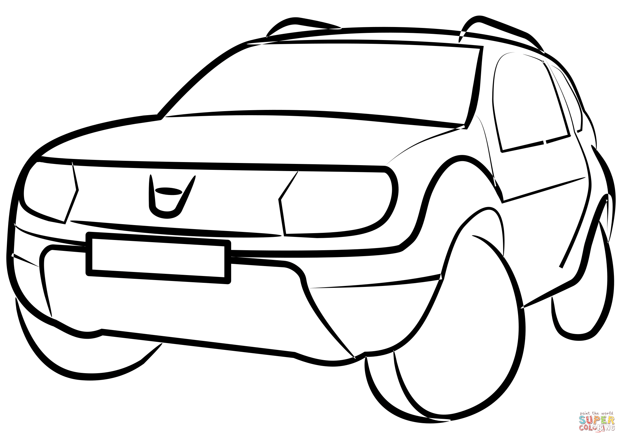 Dacia duster coloring page free printable coloring pages