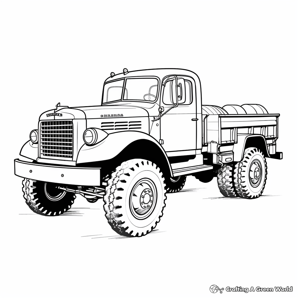 Old truck coloring pages