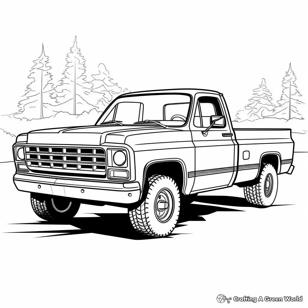 Pickup truck coloring pages