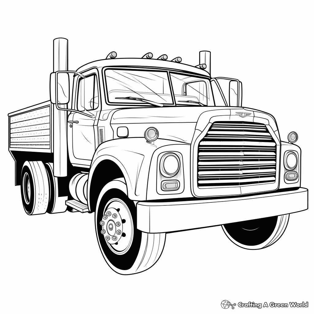Old truck coloring pages