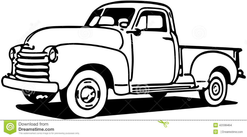 Chevy pickup truck stock vector illustration of roads