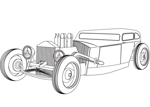Hot rod coloring page free printable coloring pages