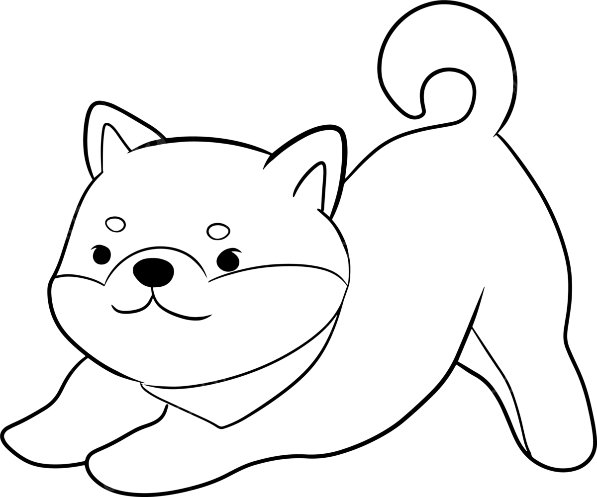 Dog shiba animal cartoon doodle kawaii anime coloring page cute illustration drawing clip art character chibi manga ics car drawing anime drawing cartoon drawing png and vector with transparent background for free