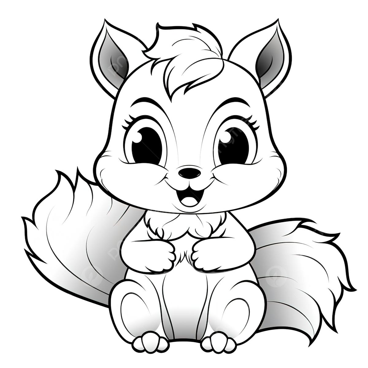 Cartoon squirrel doodle kawaii anime coloring page cute illustration drawing clipart character chibi manga ics car drawing anime drawing cartoon drawing png transparent image and clipart for free download