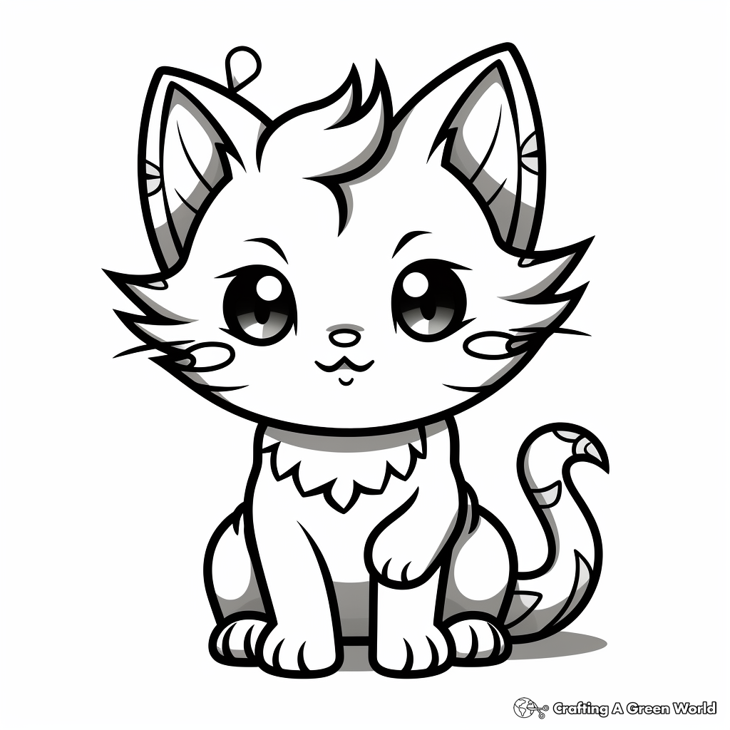 Unicorn cat coloring pages