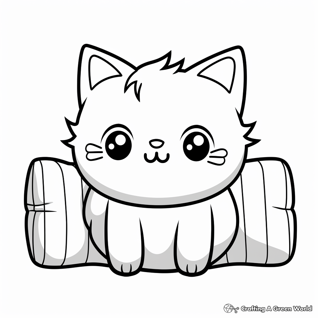 Pillow cat coloring pages