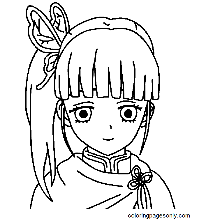 Chibi tsuyuri kanao coloring page