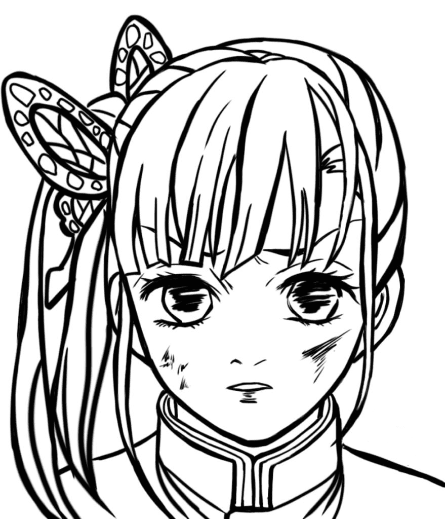 Chibi tsuyuri kanao coloring page