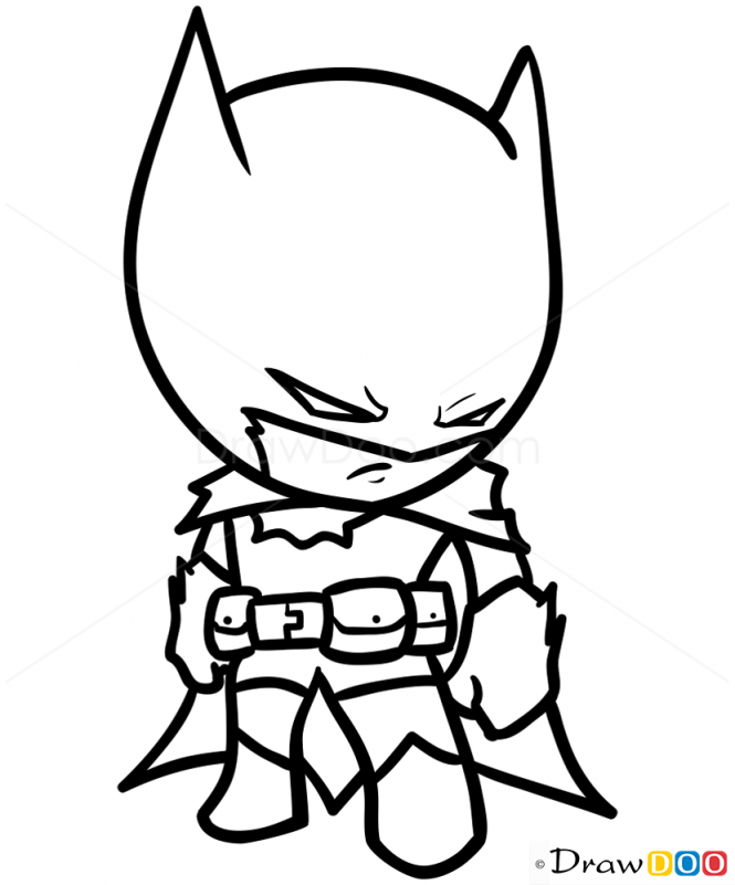 How to draw batman chibi