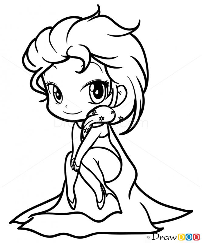 How to draw elsa frozen chibi chibi coloring pages disney princess coloring pages princess drawings