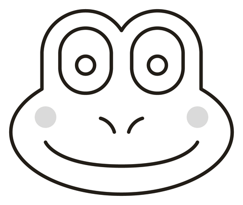 Frog face coloring page free printable coloring pages