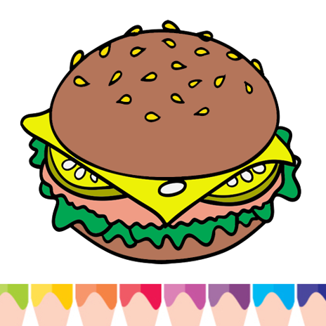 Coloring book fast food