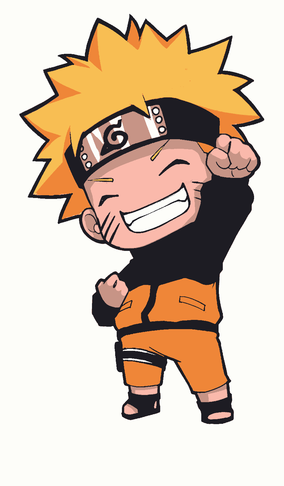 Anime embroidery naruto chibi high punch