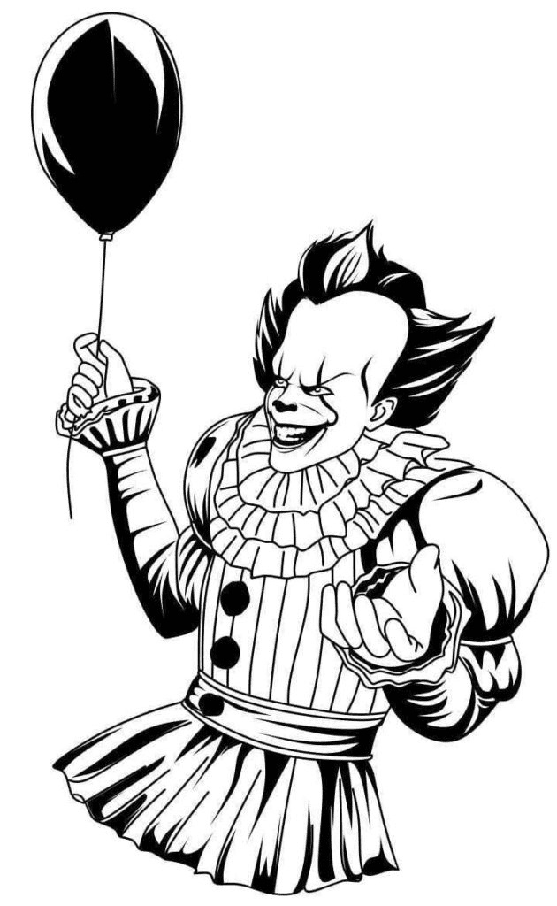 Pãginas para colorir bonitas chibi pennywise