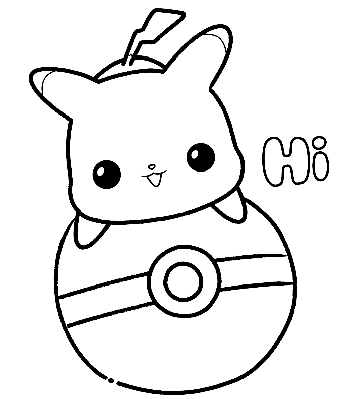 Pikachu coloring pages printable for free download