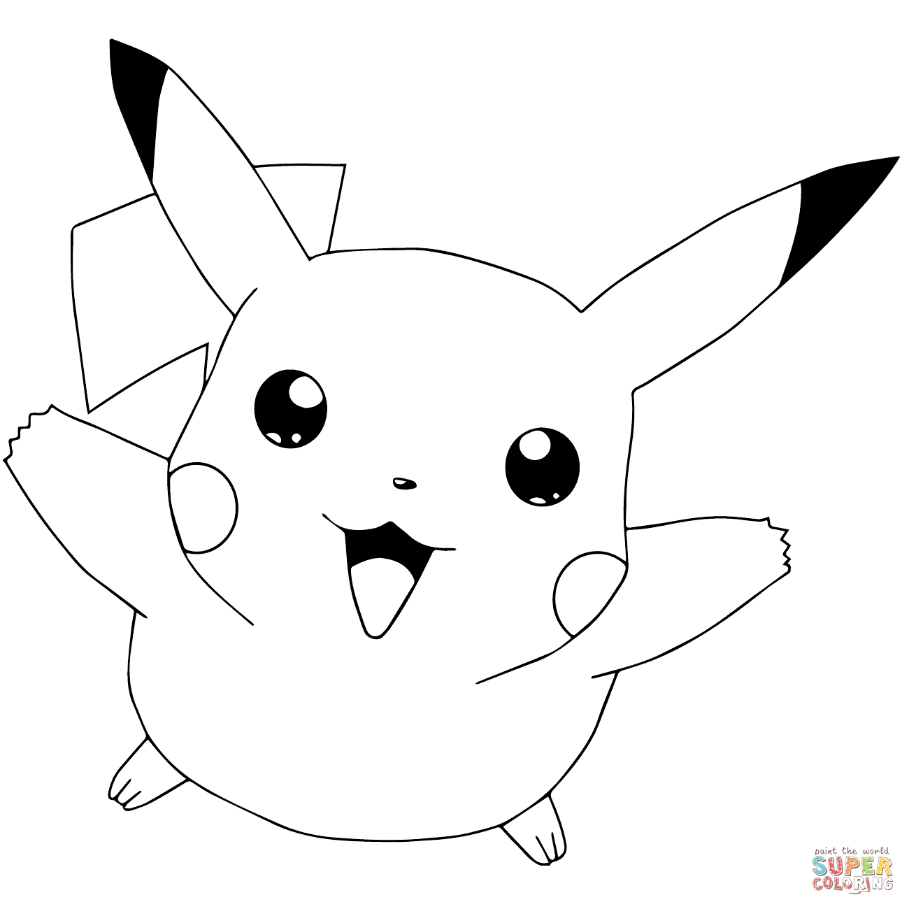 Pokãmon go pikachu flying coloring page free printable coloring pages
