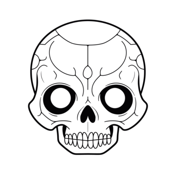 Skull cartoon coloring page png transparent images free download vector files