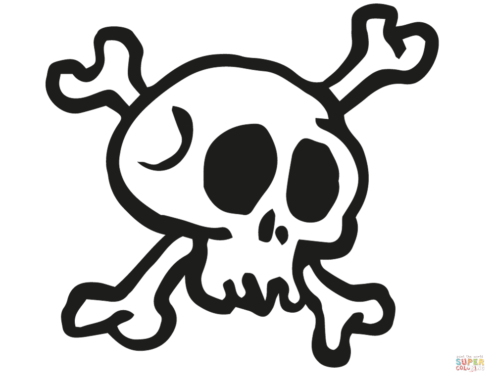 Scary halloween skull coloring page free printable coloring pages