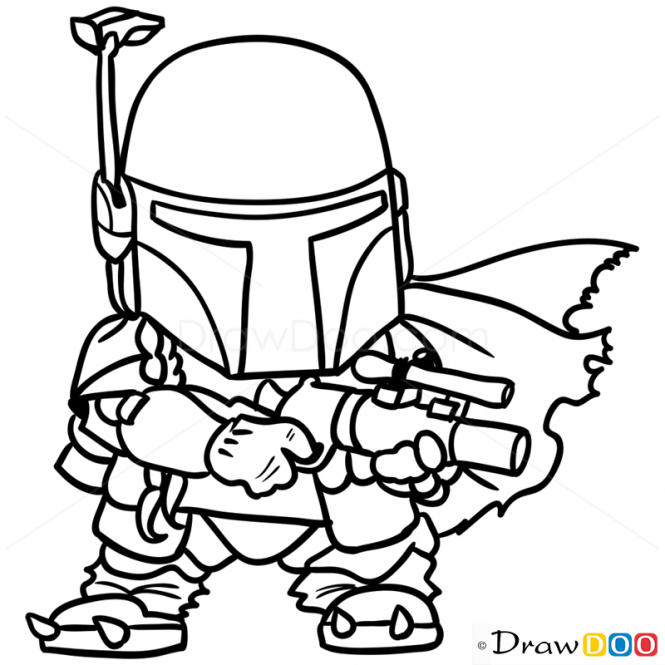 How to draw boba chibi star wars star wars characters drawings drawings cartoon art styles