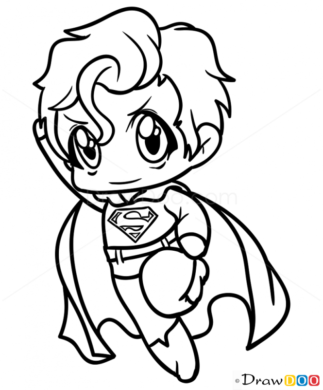 How to draw superman chibi superman coloring pages superhero coloring pages avengers coloring pages