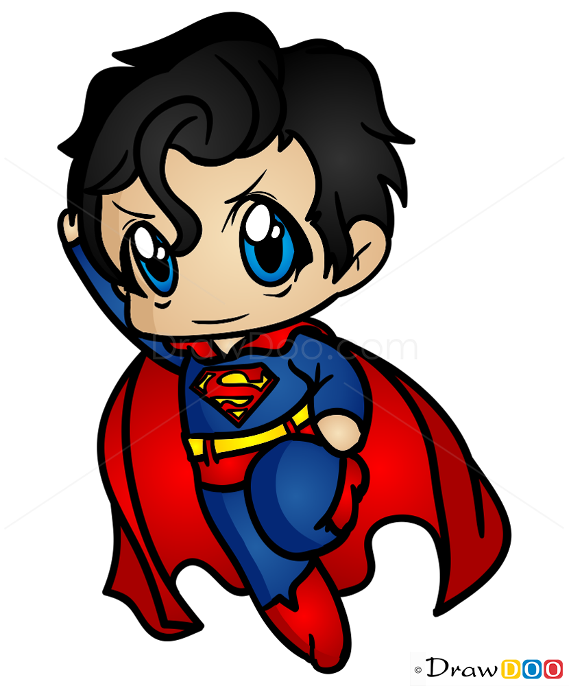 How to draw superman chibi