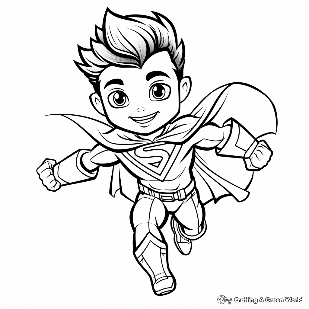 Superhero coloring pages